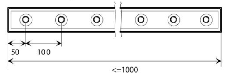 Détail traverse HM 100